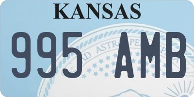 KS license plate 995AMB