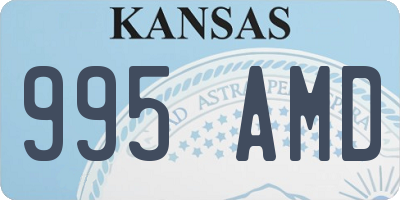 KS license plate 995AMD