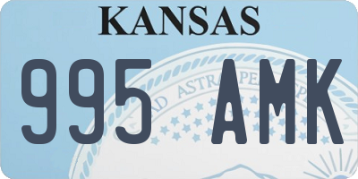 KS license plate 995AMK