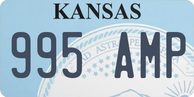KS license plate 995AMP