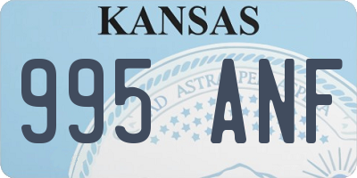 KS license plate 995ANF