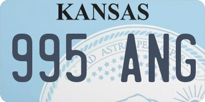 KS license plate 995ANG
