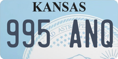 KS license plate 995ANQ