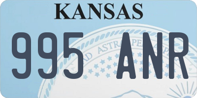 KS license plate 995ANR