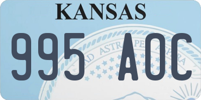 KS license plate 995AOC