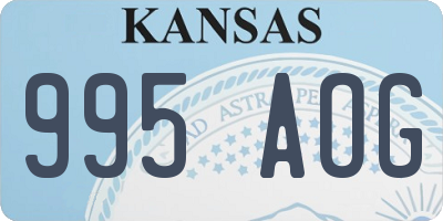 KS license plate 995AOG