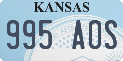 KS license plate 995AOS