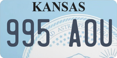 KS license plate 995AOU