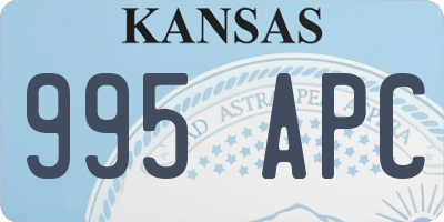 KS license plate 995APC
