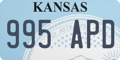 KS license plate 995APD