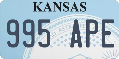 KS license plate 995APE