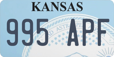 KS license plate 995APF