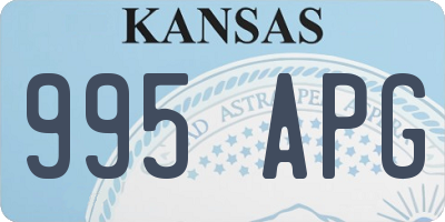 KS license plate 995APG