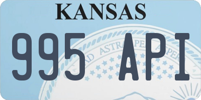 KS license plate 995API
