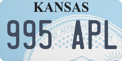 KS license plate 995APL