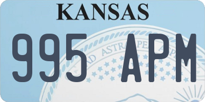 KS license plate 995APM