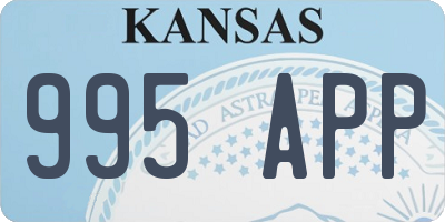 KS license plate 995APP