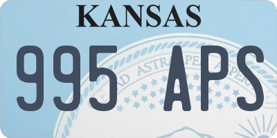 KS license plate 995APS