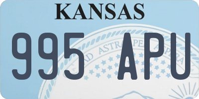 KS license plate 995APU
