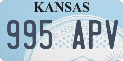 KS license plate 995APV