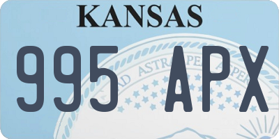 KS license plate 995APX