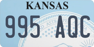 KS license plate 995AQC