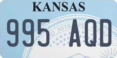 KS license plate 995AQD
