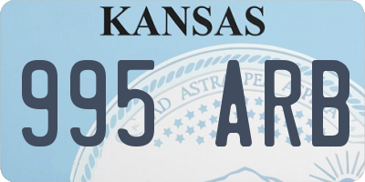 KS license plate 995ARB
