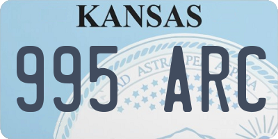 KS license plate 995ARC