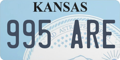 KS license plate 995ARE