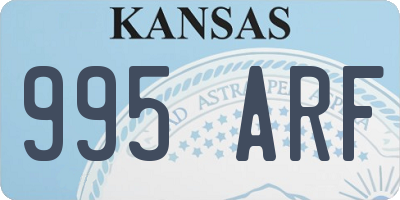 KS license plate 995ARF