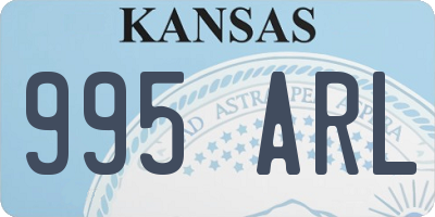 KS license plate 995ARL
