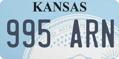 KS license plate 995ARN