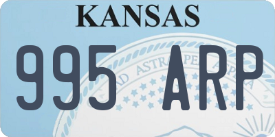 KS license plate 995ARP
