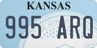 KS license plate 995ARQ