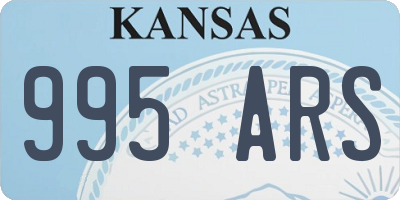 KS license plate 995ARS