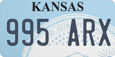 KS license plate 995ARX