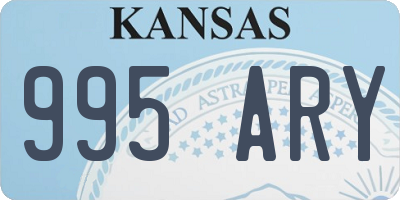 KS license plate 995ARY