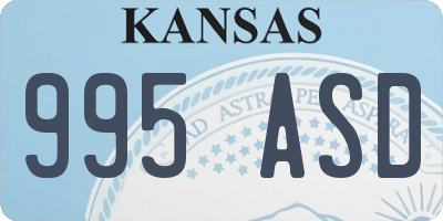 KS license plate 995ASD