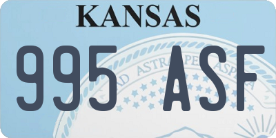 KS license plate 995ASF