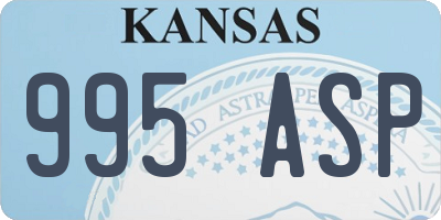 KS license plate 995ASP