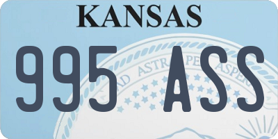 KS license plate 995ASS