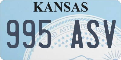 KS license plate 995ASV