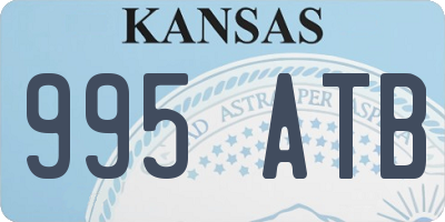 KS license plate 995ATB