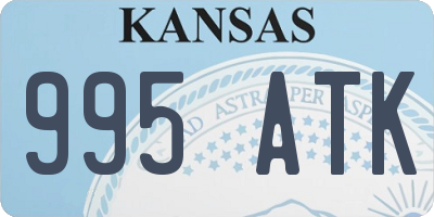 KS license plate 995ATK
