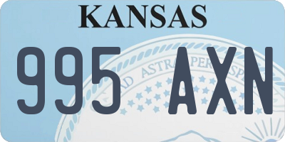 KS license plate 995AXN