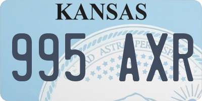 KS license plate 995AXR