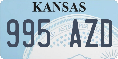 KS license plate 995AZD