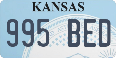 KS license plate 995BED