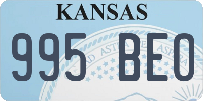 KS license plate 995BEO